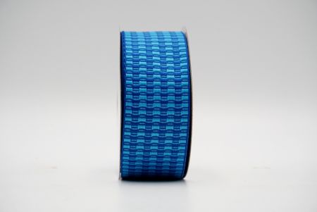 Μπλε κορδέλα με μοναδικό καρό σχέδιο_K1750-689